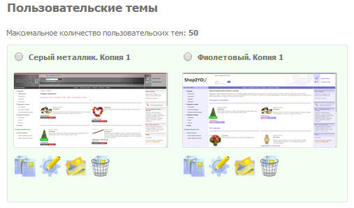 Пользовательские темы в магазинах shop2you.ru