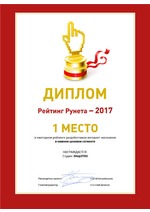 1 место в Рейтинге разработчиков интернет-магазинов - 2017, нижний